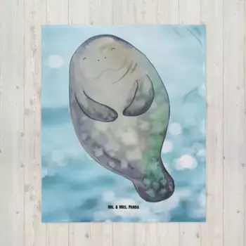 Одеяло Mr. & Mrs. Panda, синий