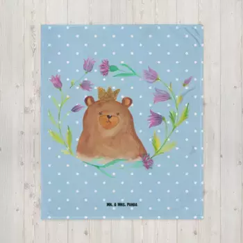 Одеяло Mr. & Mrs. Panda, синий