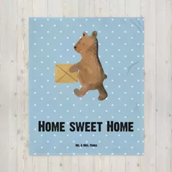 Одеяло Mr. & Mrs. Panda, синий