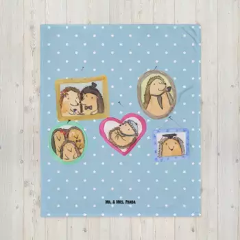 Одеяло Mr. & Mrs. Panda, синий