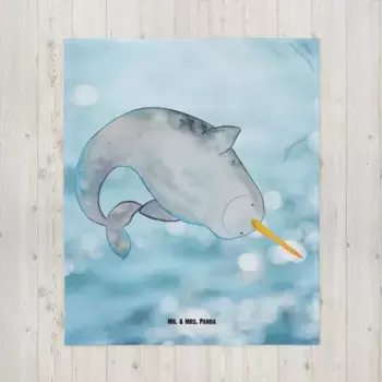 Одеяло Mr. & Mrs. Panda, синий