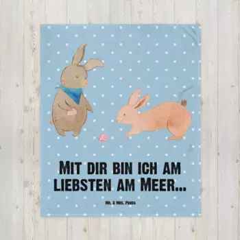 Одеяло Mr. & Mrs. Panda, синий