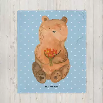 Одеяло Mr. & Mrs. Panda, синий