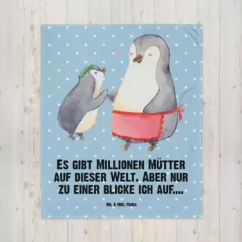 Одеяло Mr. & Mrs. Panda, синий