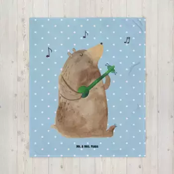 Одеяло Mr. & Mrs. Panda, синий