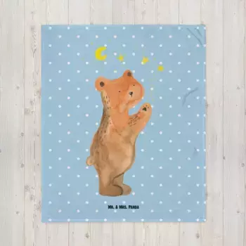 Одеяло Mr. & Mrs. Panda, синий