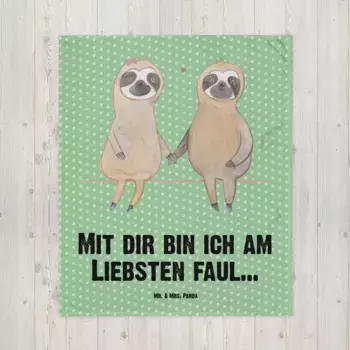 Одеяло Mr. & Mrs. Panda, зеленый