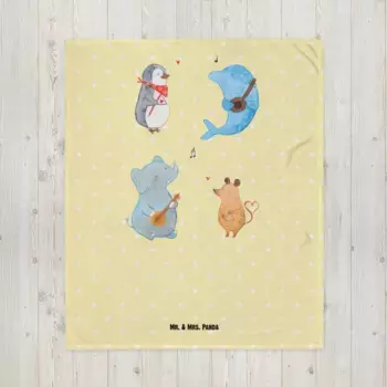 Одеяло Mr. & Mrs. Panda, желтый