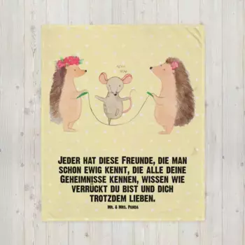 Одеяло Mr. & Mrs. Panda, желтый