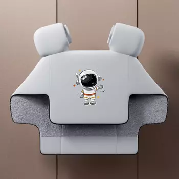 Одеяло на лобовое стекло электромобиля Kuang-Chi Осень и зима Плюс бархатное утолщение Теплая батарея Холодостойкий ветрозащитный чехол для электромобиля (модель не для родителей) Плюс бархатное утолщенное боковое крыло Стиль - серый астронавт