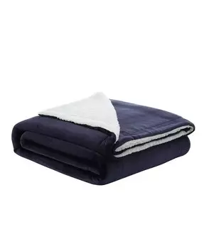 Одеяло Orville Sherpa размера королевы Cozy Tyme, синий