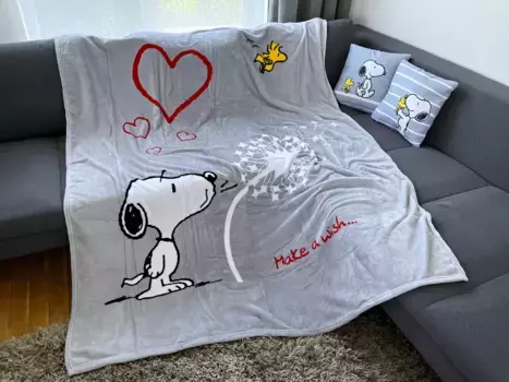 Одеяло Peanuts, красный
