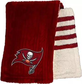 Одеяло Pegasus Sports Tampa Bay Buccaneers с тиснением в полоску шерпы Nfl
