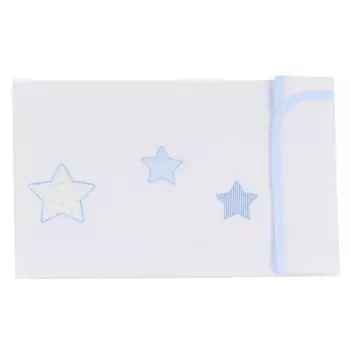 Одеяло-пике из чистого хлопка с накладным рисунком - Petite Etoile Lisola Baby, небо