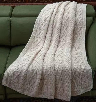 Одеяло плетеное Saol, белый