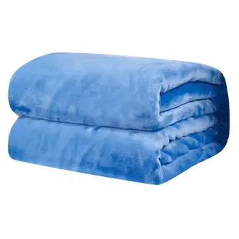 Одеяло плюшевое Azxy, небесно-голубой