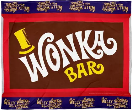 Одеяло плюшевое с принтом PJammy Willy Wonka