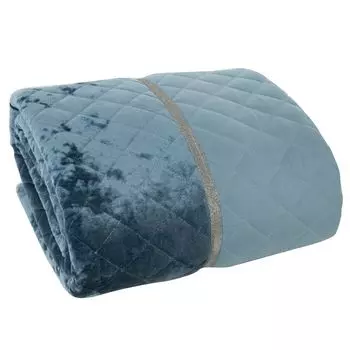 Одеяло Покрывало Велюр Velvet Glamour Покрывало KRISTIN синий 220х240 см см синий Eurofirany