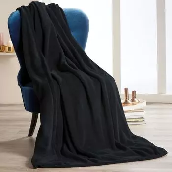 Одеяло Quinta 150x200 Флаг США полиэстер/никель/под шкуру ягненка CelinaTex, черный