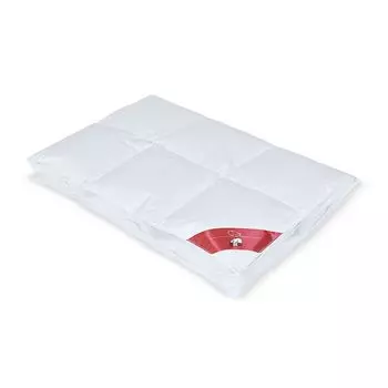 Одеяло RIBECO Джоанна, серебристо-белая утка, 80% пух, 20% перо, 155х220 см, светло-белый