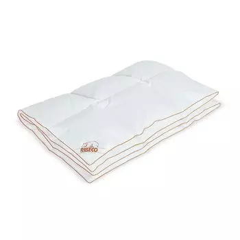 Одеяло RIBECO Kalle, белый гусь 90% пух, 10% перо, 155х220 см, теплый белый