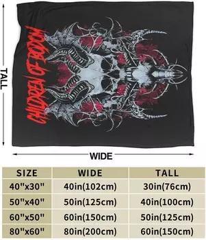 Одеяло Rock Band Children of Bodom, мягкое и легкое фланелевое покрывало, подходящее для использования в постели, гостиной и в путешествии, 40 x 30 дюймов. RePaLy, Black