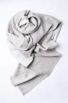 Одеяло с бахромой, натуральная вафля, 150х200 WoodFurniture