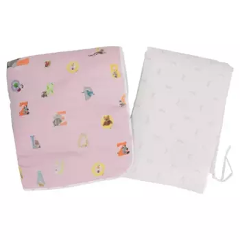 Одеяло с бортиками для детской кровати Gabel Trudi Alphabet, розовый