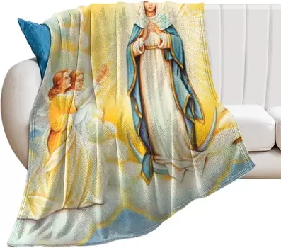 Одеяло с принтом Dulot, желтый / синий