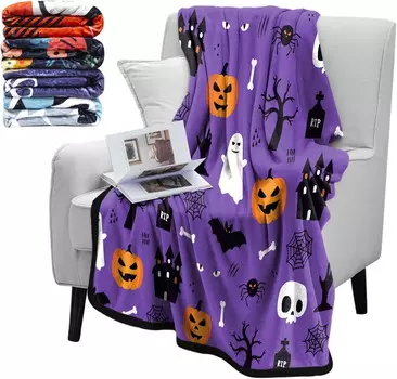 Одеяло с принтом Fwovf, фиолетовый