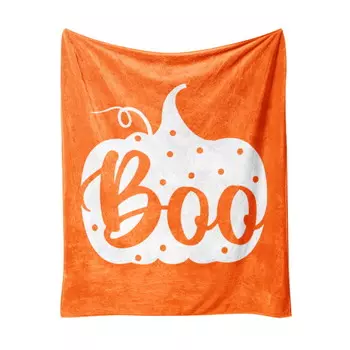 Одеяло с принтом Wmenjlazihan, оранжевый / белый