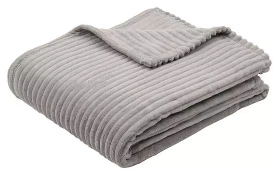 Одеяло - серебристого цвета - полиэстер - 150 х 200 см - имитация шнура Gzze W.F. Frottier-Weberei GmbH