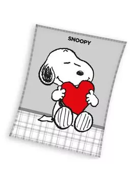 Одеяло Snoopy из кораллового флиса 150 x 200 СМ PHU CARBOTEX, серый