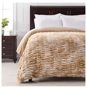 Одеяло со сборками Tiagoc Queen, бежевый