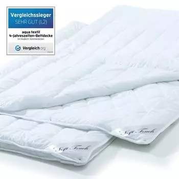 Одеяло Soft Touch, 4 года, 2x 140x200 PES, микрофибра, 2x650/850 г, ромб/квадрат aqua-textil