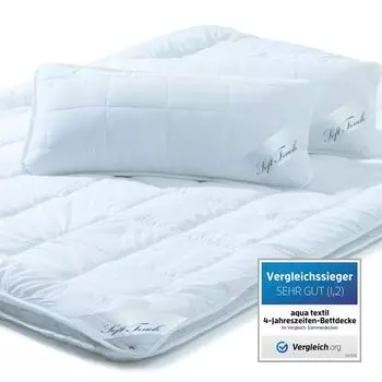 Одеяло Soft Touch на 4 года 1x 200x220 + 2x 40x80 PES из микрофибры 1000/1350 г + 2x650 г ромб/квадрат aqua-textil