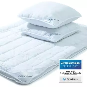 Одеяло Soft Touch на 4 года 1x 220x260 + 2x80x80 PES микрофибра 1300/1650г+2x1300г ромб/квадрат aqua-textil