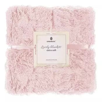 Одеяло Springos Plaid 160 x 200cm Puderrosa, 160x2x200 см, розовый