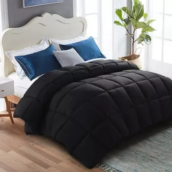 Одеяло стеганое Rinku Linen, черный