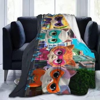 Одеяло Super Kitties, разноцветный