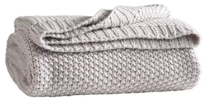 Одеяло - светло-серое - 130 х 170 см - с лакированным краем biederlack