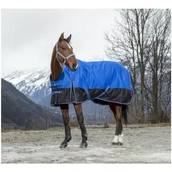 Одеяло уличное Equithme Highneck Combo 1200D Tyrex, синий / черный