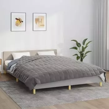 Одеяло утяжеленное серое 220х240 см, ткань 11 кг. Vidaxl, серый