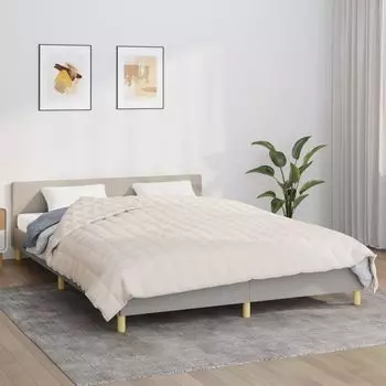 Одеяло утяжеленное vidaXL светло-кремовое 200х220 см, ткань 13 кг., бежевый