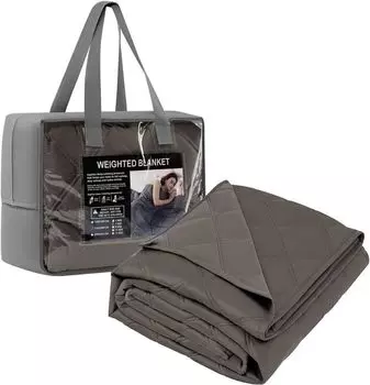 Одеяло утяжеленное WOLTU 150х200см 7кг взрослые, из лиоцелла со стеклянными бусинами, серое