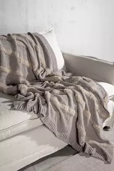 Одеяло Venture Home Katleen Светло-серое, серый