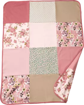 Одеяло в стиле пэчворк розовое ок. 100 х 75 см 1 шт. ALANA