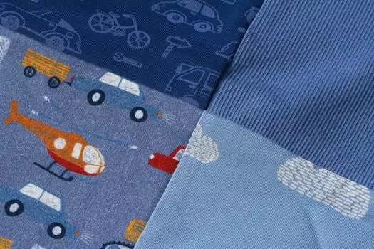 Одеяло в стиле пэчворк синее ок. 100 х 75 см 1 шт. ALANA