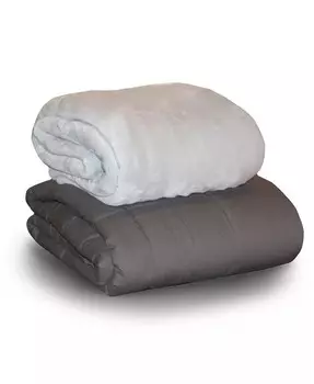 Одеяло весом 15 фунтов со съемным моющимся чехлом DreamLab, серый