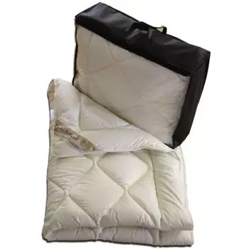 Одеяло всесезонное из натуральной овечьей шерсти мериноса + сосна, приятное время, 135х200 см Meivita